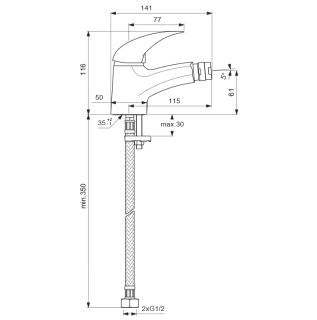 Смеситель Vidima Orion BA002AA для биде
